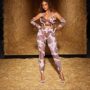 Ivy Park Cow Print Tights